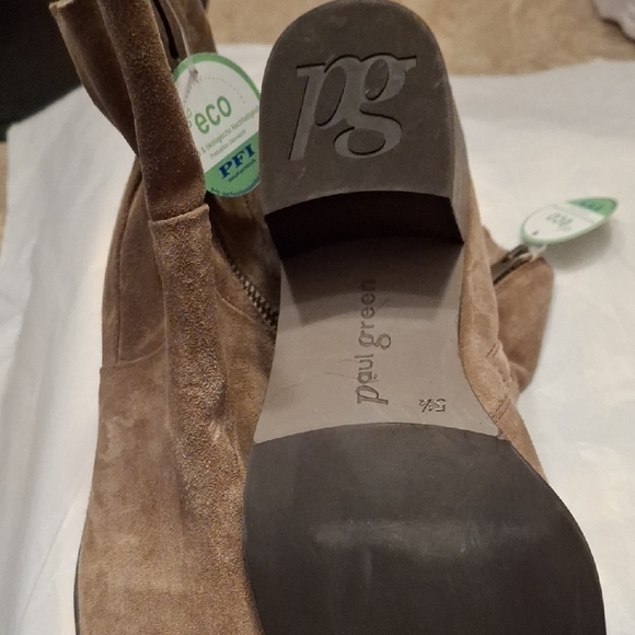 Paul Green Suede Ankle Boots - Taupe - Picture 3 of 4